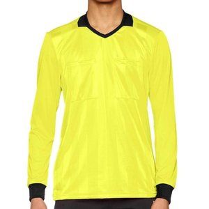 Adidas Men's High-Visibility Yellow Referee 18 Long-Sleeve Performance Jersey
